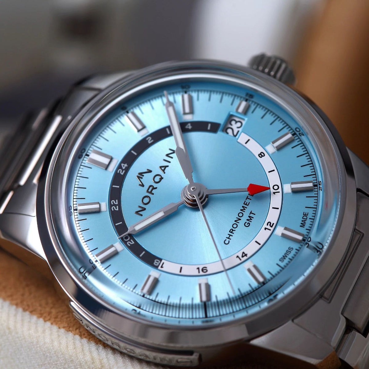 Norqain | Freedom 60 GMT Ice Blue  冰藍
