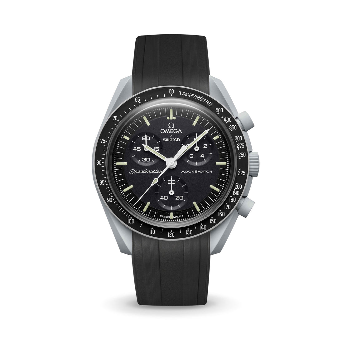 Delugs Omega Speedmaster／MoonSwatch 專用 CTS 橡膠錶帶｜Black 黑色
