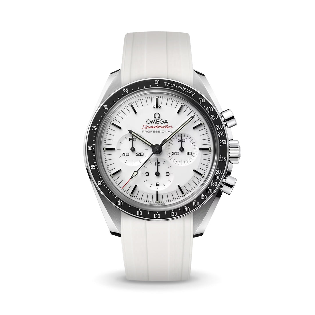 Delugs Omega Speedmaster／MoonSwatch 專用 CTS 橡膠錶帶｜White 白色