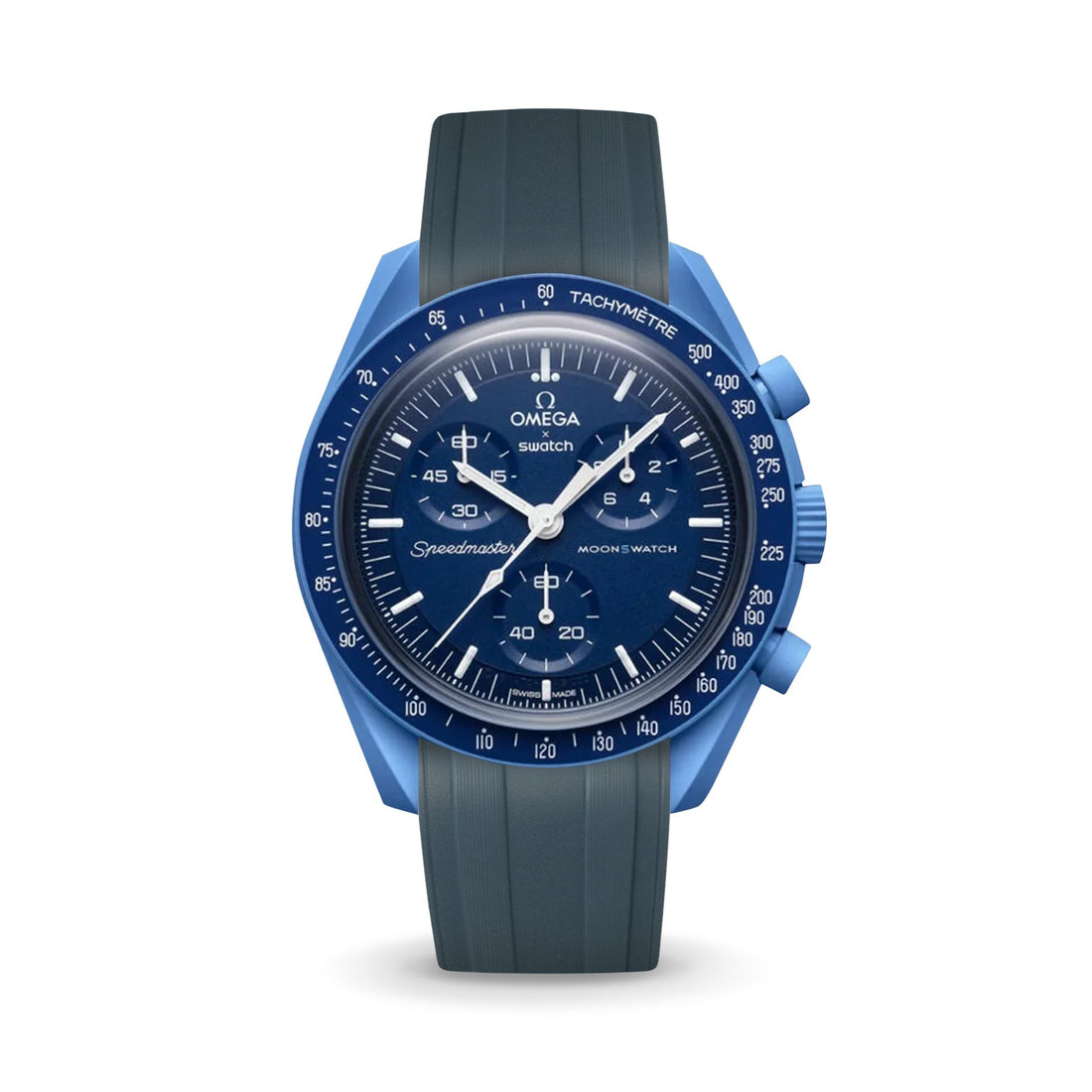 Delugs Omega Speedmaster／MoonSwatch 專用 CTS 橡膠錶帶｜Navy 海軍藍