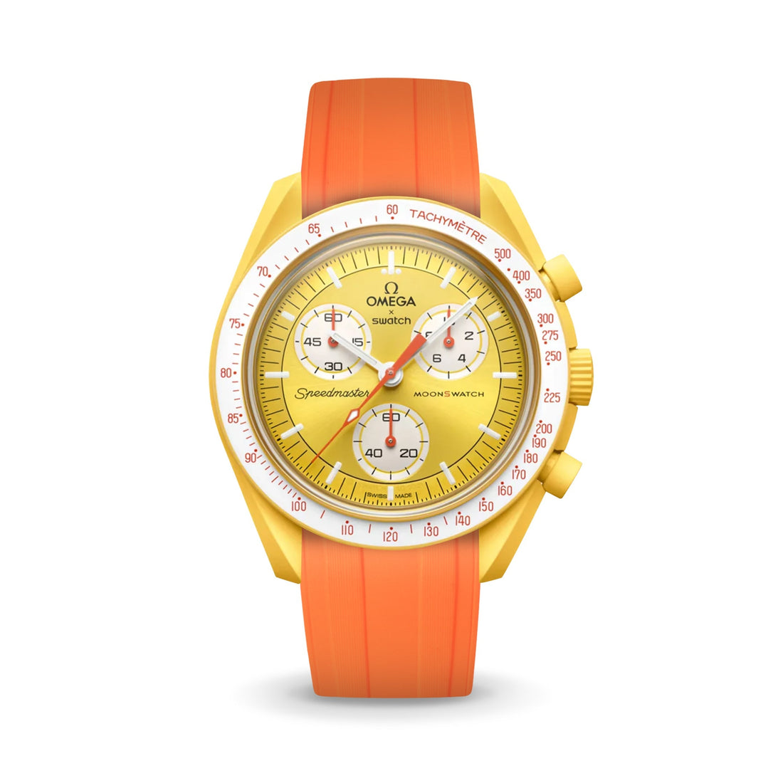 Delugs Omega Speedmaster／MoonSwatch 專用 CTS 橡膠錶帶｜Orange 橘色