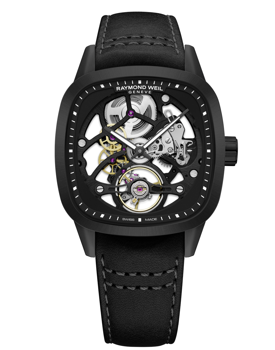 RAYMOND WEIL 蕾蒙威 Freelancer 自由騎士鏤空枕形限量腕錶 2795-BKC-20000