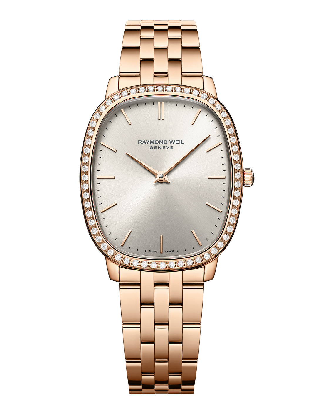 RAYMOND WEIL 蕾蒙威 Toccata Heritage 托卡塔傳承 石英腕錶 玫瑰金鑲鑽老銀面 5280-P5S-64001