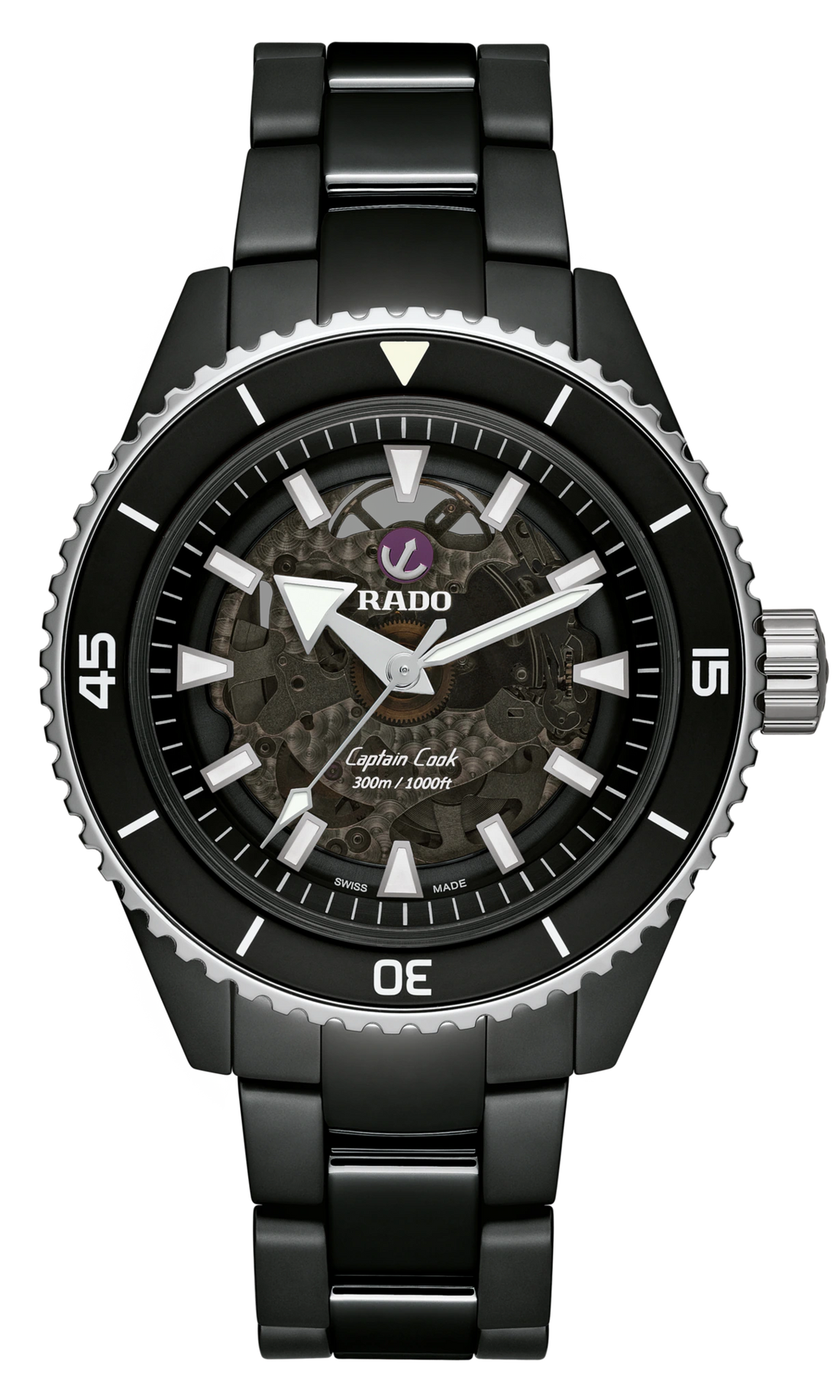 Rado 瑞士雷達錶 | Capital Cook 高科技陶瓷鏤空潛水腕錶 43mm