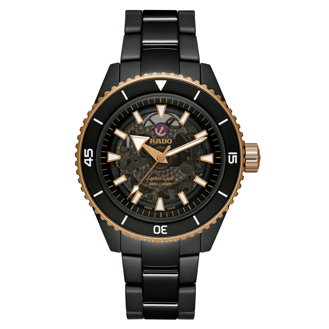 Rado 瑞士雷達錶 | Capital Cook 高科技陶瓷鏤空潛水腕錶 43mm