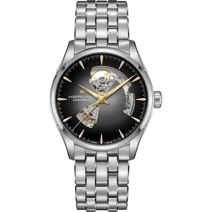 Hamilton 漢米爾頓 Jazzmaster Open Heart 42mm 銀色不鏽鋼鍊帶 H32705180